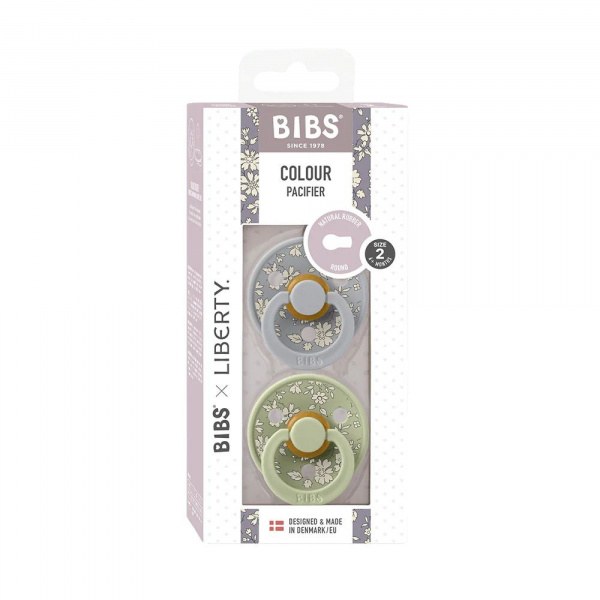 Pack de 2 sucettes colour liberty 0-6 mois capel sage mix Bibs