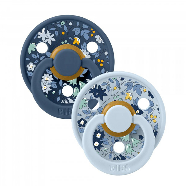 Pack de 2 sucettes silicone colour liberty 0-6 mois Bibs
