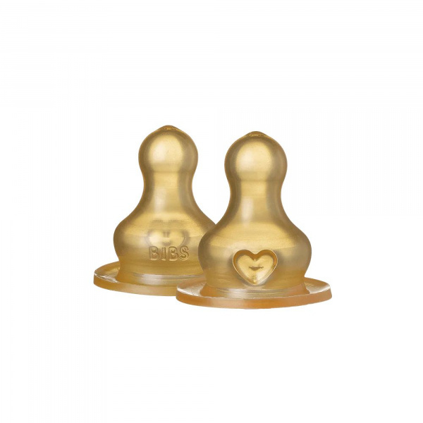 Bibs baby bottle nipple round latex 2 pack slow flow Bibs