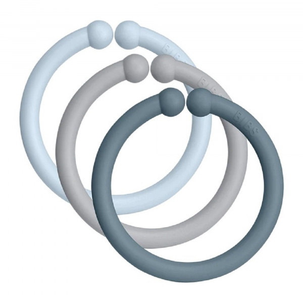 Pack de 3 attaches tétine anneaux loops Bibs