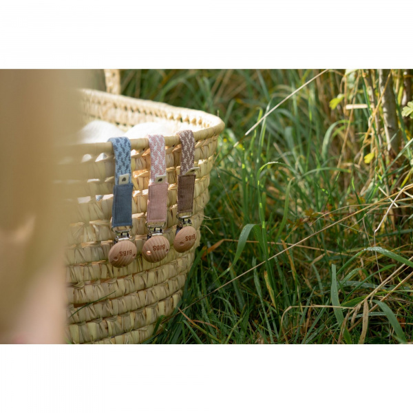 Attache sucette petrol et baby blue Bibs