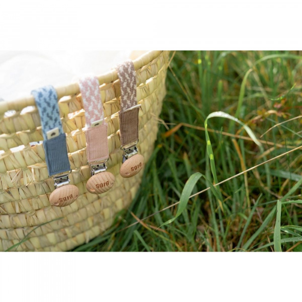 Attache sucette blush et ivory Bibs