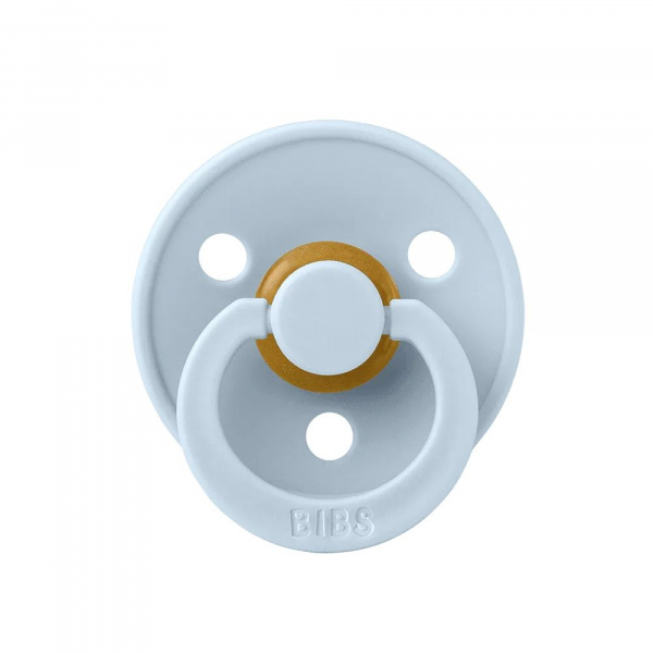 Bibs pacifier colour 2 pack latex size 2 white/baby blue Bibs