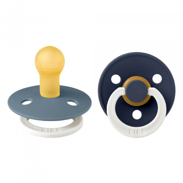 Pack de 2 sucettes colour caoutchouc phosphorescente 0-6 mois petrol et deep space Bibs
