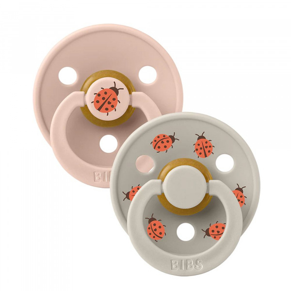 Pack de 2 sucettes physiologiques latex garden taille 2 - blush / sand Bibs