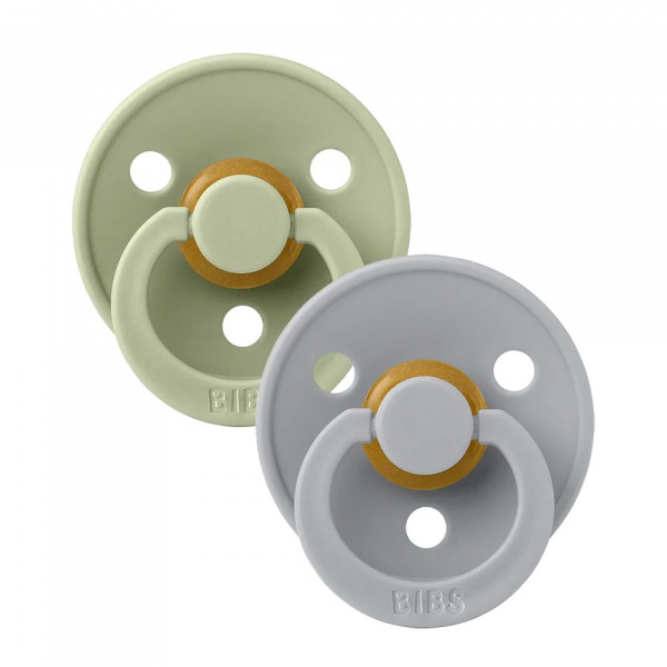 Bibs pacifier colour 2 pack latex size 2 sage/cloud Bibs