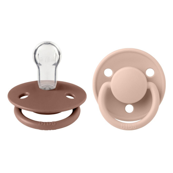 Pack de 2 sucettes de lux silicone taille unique woodchuck et blush Bibs