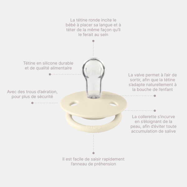 Pack de 2 sucettes de lux silicone taille unique woodchuck et blush Bibs