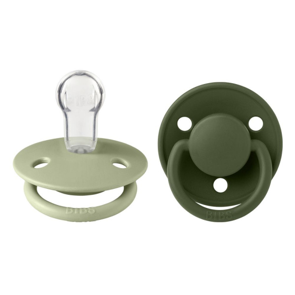 Pack de 2 sucettes de lux silicone taille unique sage et hunter green Bibs