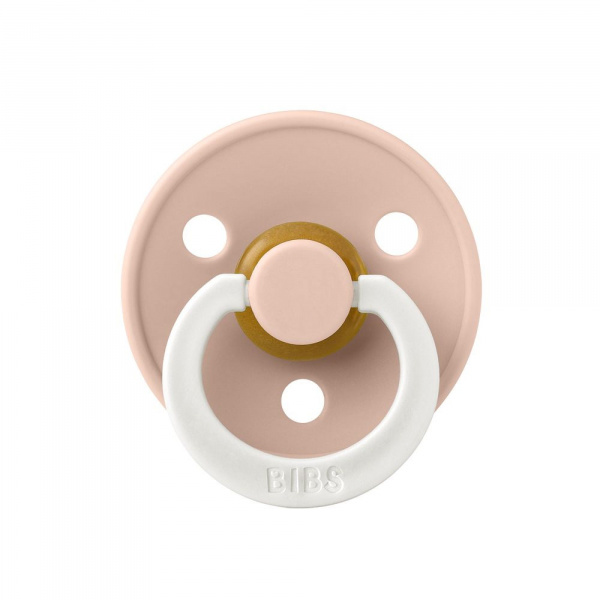 Pack de 2 sucettes colour caoutchouc phosphorescente 0-6 mois blush et vanilla Bibs