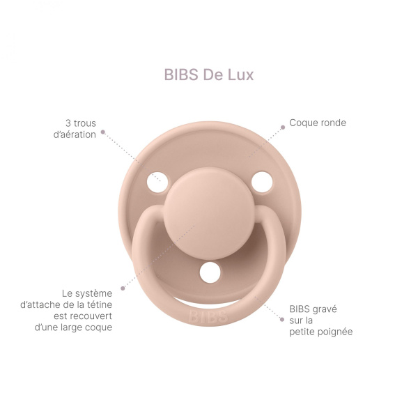 Pack de 2 sucettes de lux silicone taille unique haze et blossom Bibs