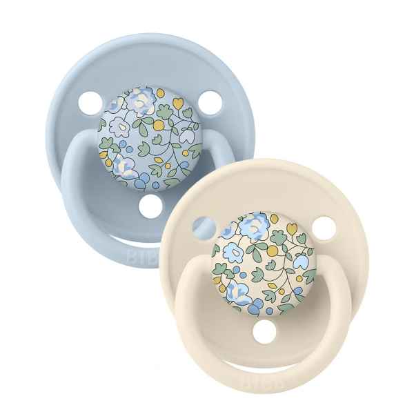 Pack de 2 sucettes de lux silicone taille unique liberty eloise baby blue mix Bibs