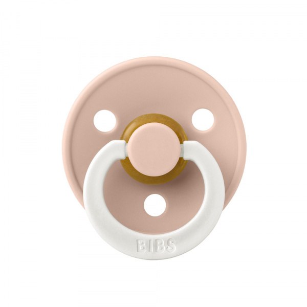 Pack de 2 sucettes colour caoutchouc anatomique phosphorescente 0-6 mois blush et vanilla Bibs