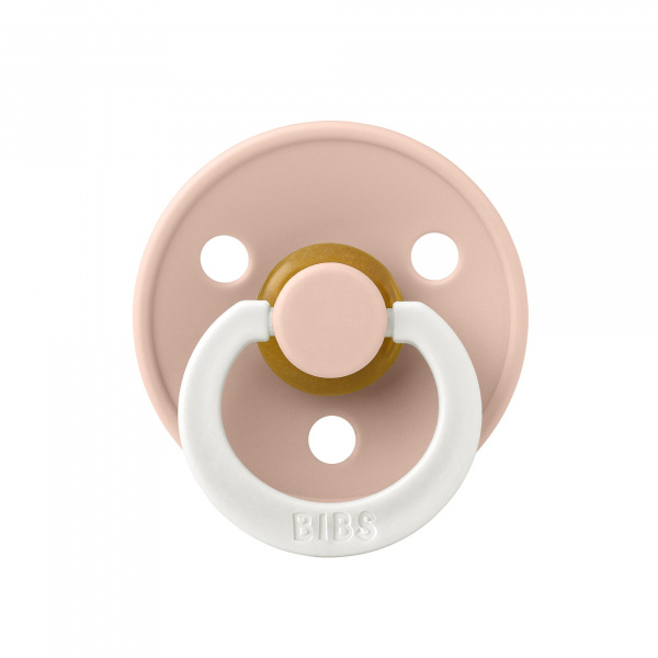 Pack de 2 sucettes colour caoutchouc anatomique phosphorescente 6 mois+ blush et vanilla Bibs