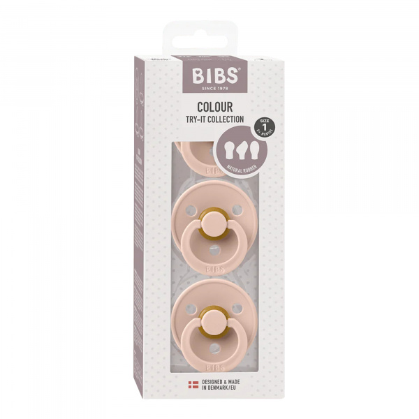 Pack de 3 sucettes try-it blush Bibs