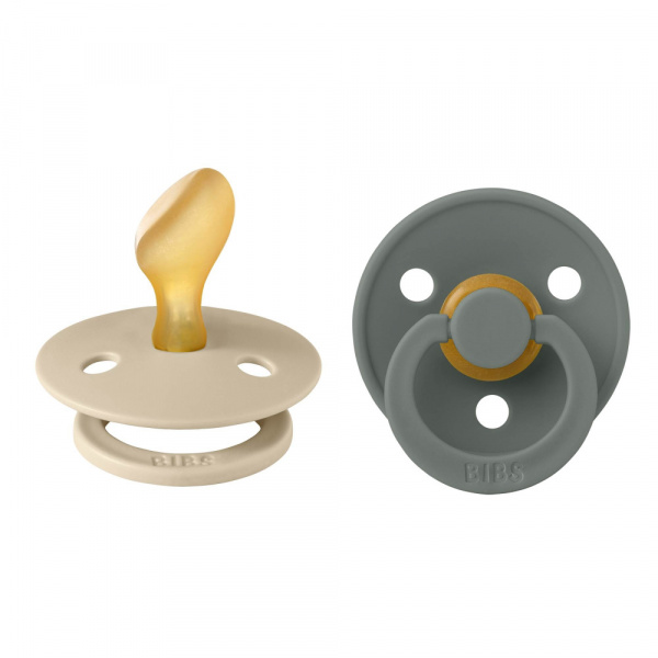 Pack de 2 sucettes colour caoutchouc anatomique 6 mois+ vanilla et pine Bibs