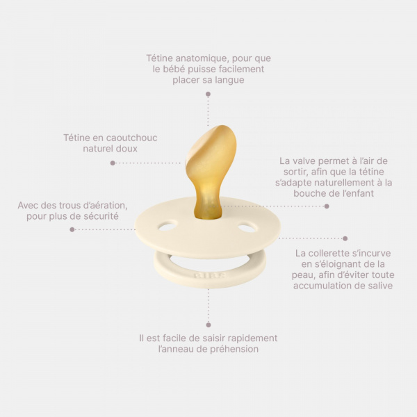 Pack de 2 sucettes colour caoutchouc anatomique 6 mois+ island sea et forest lake Bibs