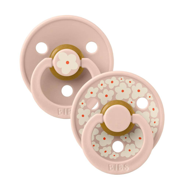 Pack de 2 sucettes colour caoutchouc jasmine 0-6 mois blush mix Bibs