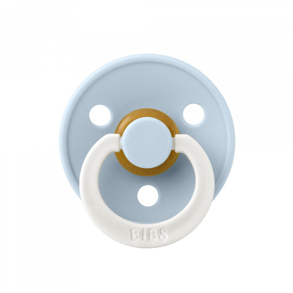 Pack de 2 sucettes colour caoutchouc phosphorescente 0-6 mois iron et baby blue Bibs