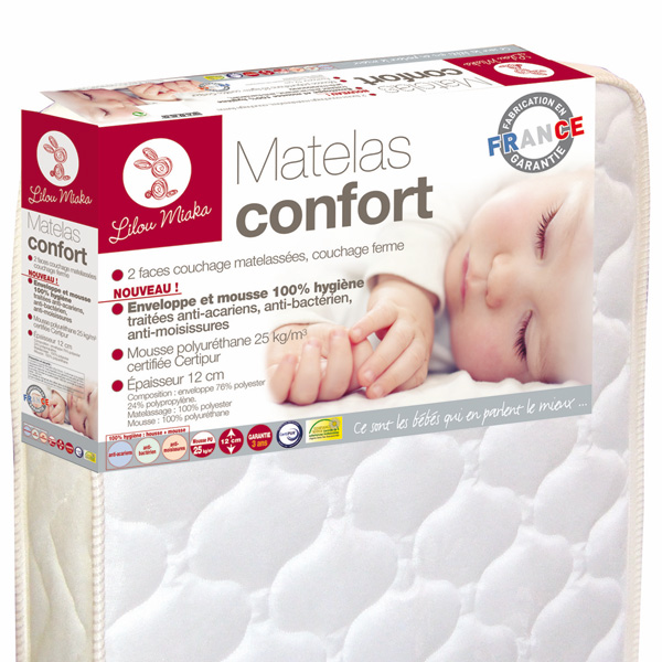 Matelas bébé confort 60 x 120 cm