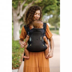 Porte bébé flip 4 en 1 denim noir et or Infantino