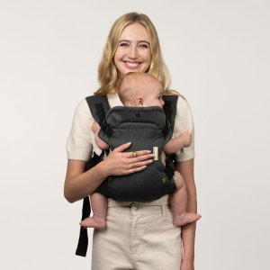 Porte-bébé flip luxe - gris avec boutons dorés Infantino