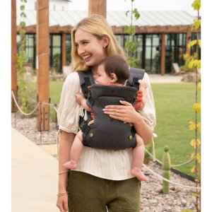 Porte-bébé flip luxe - gris avec boutons dorés Infantino