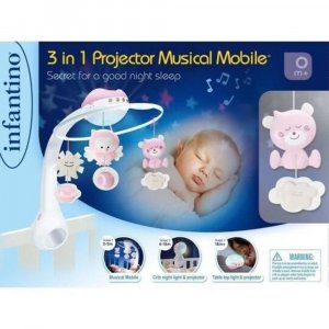 Mobile douce nuit 3 en 1 taupe Infantino