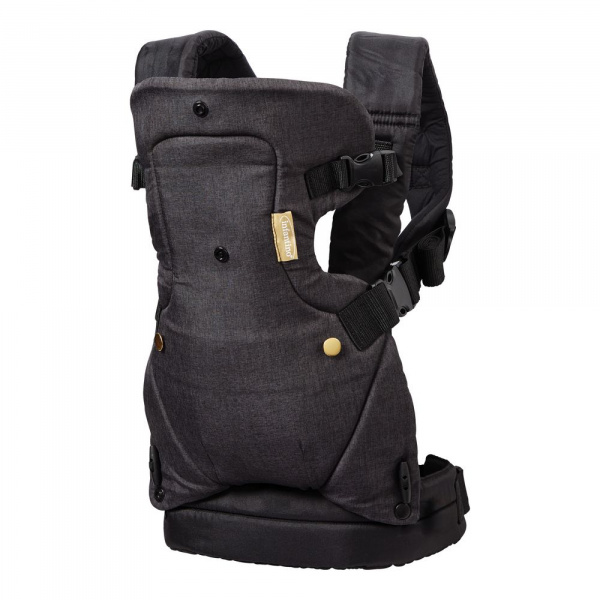 Porte bébé flip 4 en 1 denim noir et or Infantino
