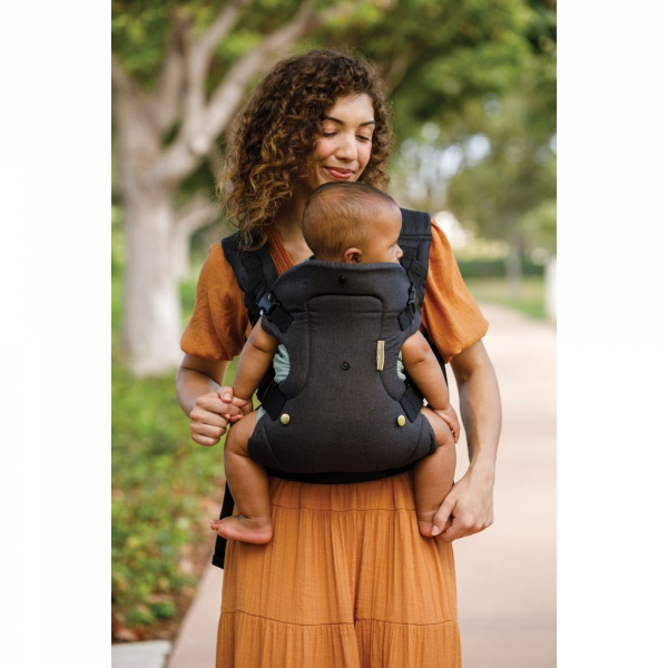 Porte bébé flip 4 en 1 denim noir et or Infantino