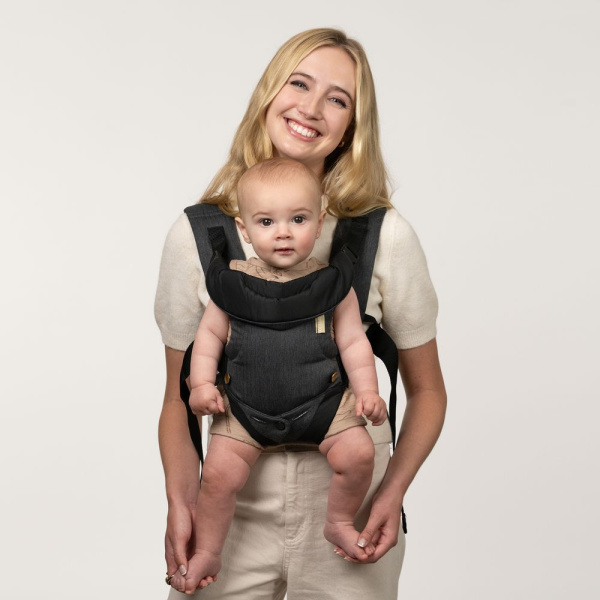 Porte-bébé flip luxe - gris avec boutons dorés Infantino