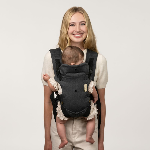 Porte-bébé flip luxe - gris avec boutons dorés Infantino
