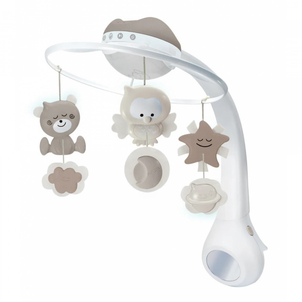 Mobile douce nuit 3 en 1 taupe Infantino