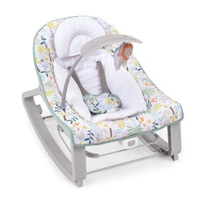 Transat bébé bascule évolutif 3-en-1, arche avec jouets amovible, multi