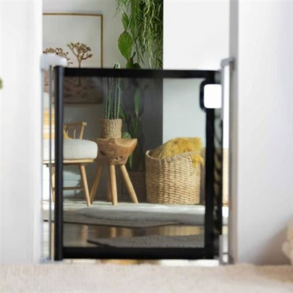 Barrière de sécurité enfant , jusqu'à 136 cm, auto lock, retractable, facile à installer Ingenuity