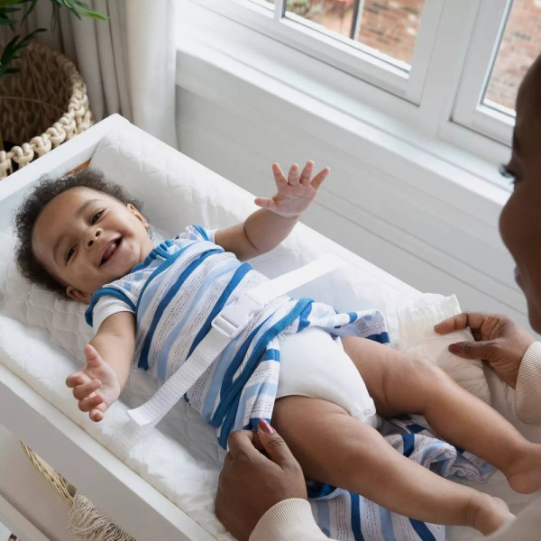 Matelas à langer avec rebords blanc 81x40 cm Ingenuity