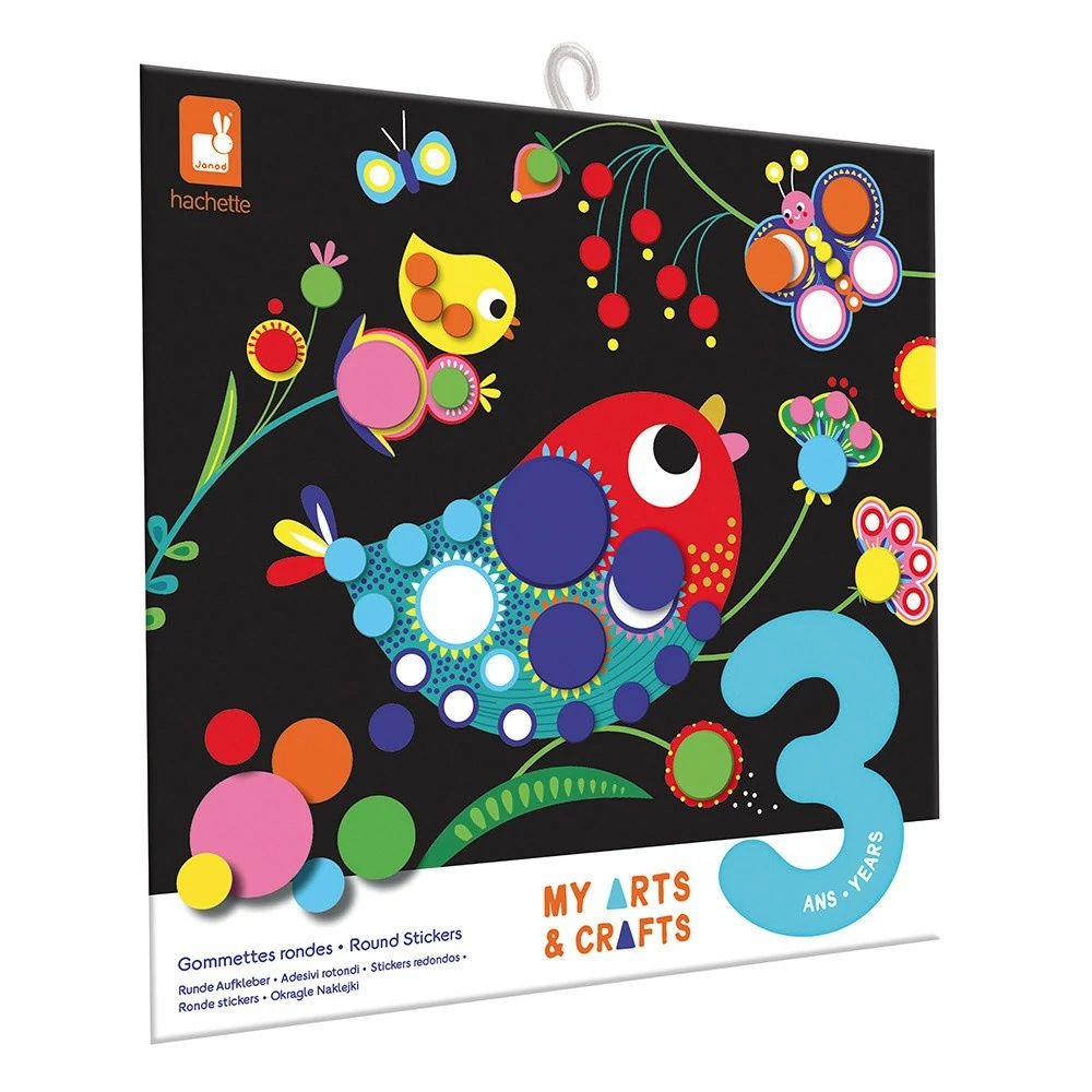 Janod – Pochette De 100 Gommettes Animaux – Grand Format – Dès 18 Mois – Motricité Fine Et Concentration
