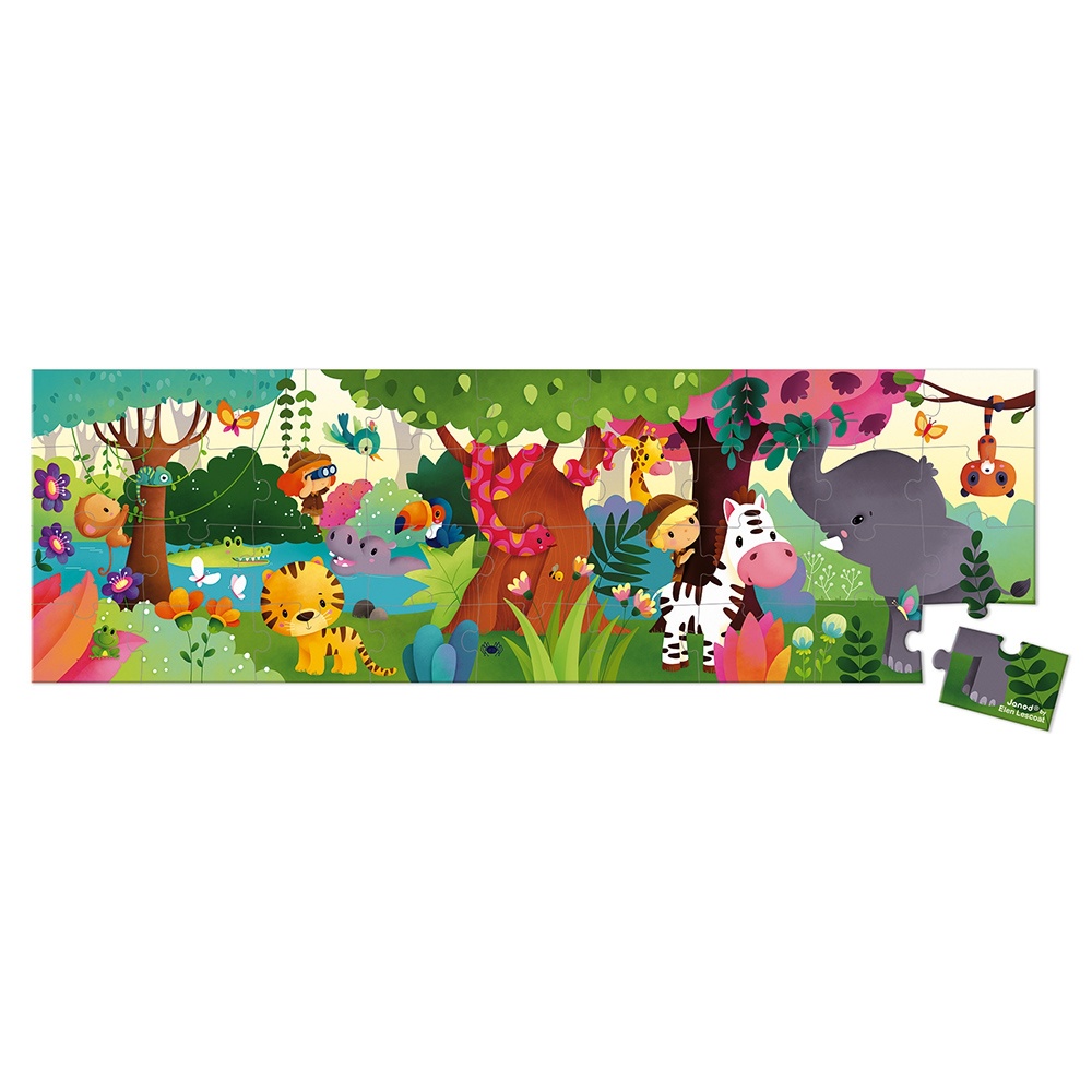 Puzzle Janod enfant 36 pièces - Puzzle saisons animaux, enfant 4 ans - Janod