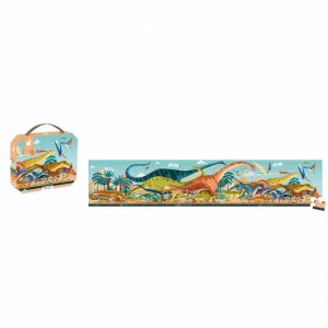 Les imparfaits - puzzle panoramique 100 pièces dinosaures Janod