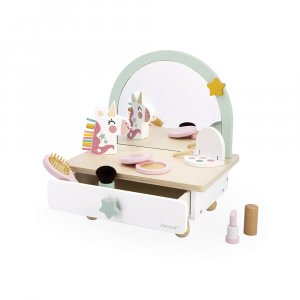 Coiffeuse de table en bois pour enfant licorne Janod