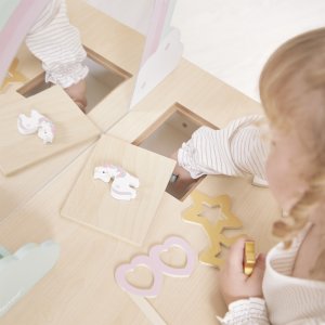 Coiffeuse en bois pour enfant licorne Janod