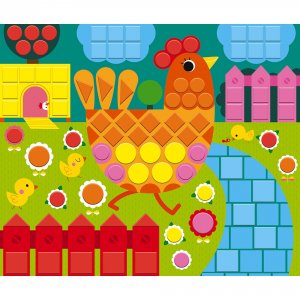 Kit créatif mosaïques 3 tableaux animaux Janod