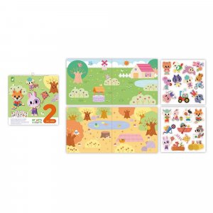Pochette de stickers gommettes repositionnables nature Janod