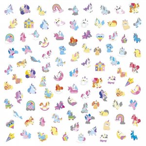 100 gommettes stickers licornes Janod