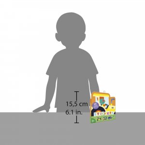 50 grandes gommettes stickers véhicules Janod