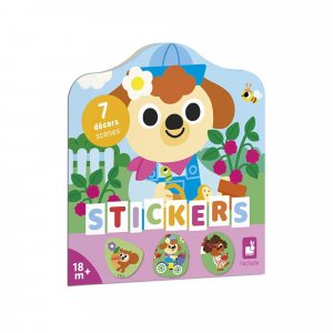 Cahier de stickers pour enfants le jardin Janod