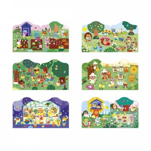 Cahier de stickers pour enfants le jardin Janod