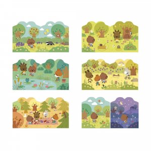 Cahier de stickers pour enfants la forêt Janod