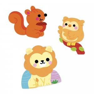 50 grandes gommettes stickers animaux Janod