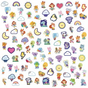 100 gommettes stickers les émotions Janod